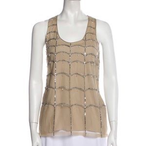Alice + Olivia Silk Overlay Top XS
